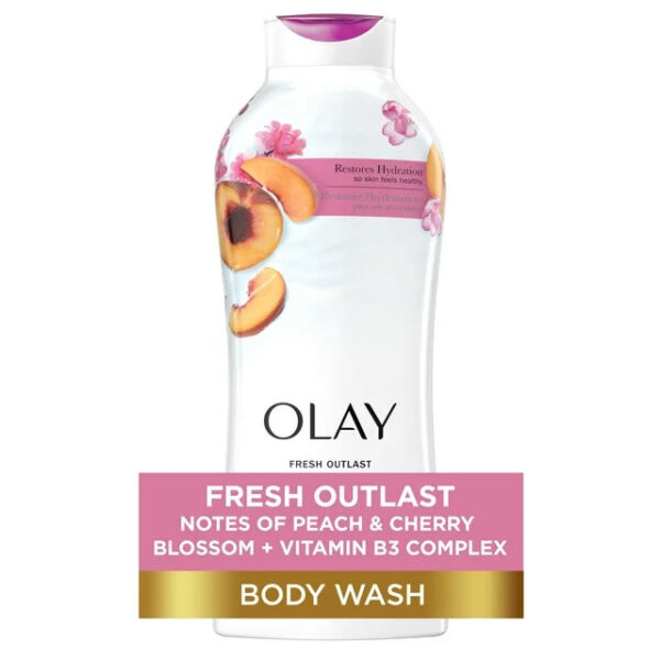 Olay Fresh Outlast Body Wash, with Notes of Peach and Cherry Blossom